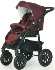 Дитяча коляска 2 в 1 Verdi Laser BLACK 9023-VLB-02, burgundy